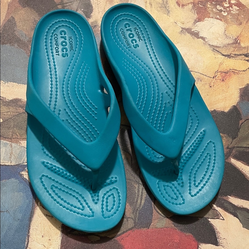 CROCS Turquoise Comfort Sandals